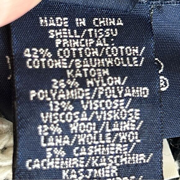 Ralph Lauren Girls 2-6X Winter Set Scarf Gloves And Hat Black Cream Snowflakes - Picture 10 of 10